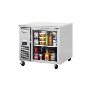 부성 에베레스트 B090CG-1ROOS-E 업소용 콜드 테이블 냉장고 유리도어 여닫이방식 간냉식 906x700x840mm
