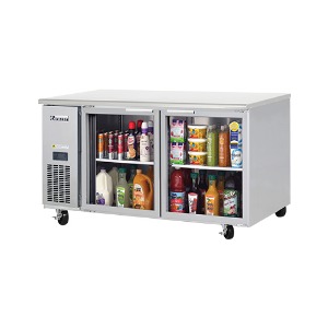 부성 에베레스트 B150CG-2RROS-E 업소용 콜드 테이블 냉장고 유리도어 여닫이방식 간냉식 1506x700x840mm