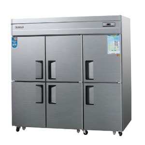 우성 CWS-1964RF 업소용 냉장고 냉동고 65박스 냉장4칸 냉동2칸 직냉식 아날로그 6도어 1900x800x1900mm