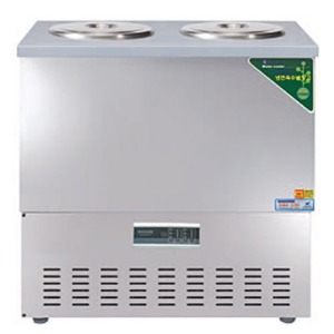 우성 CWSRM-202 업소용 디지털 육수냉장고 슬러시 냉면 동치미 스텐 2말 쌍통 850x500x940mm