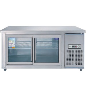 우성 CWS-150RTG 업소용 테이블 냉장고 일반형 직냉식 아날로그 유리도어 1500x700x800mm