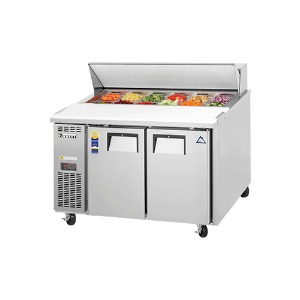 부성 에베레스트 B120S-2RROS-E 업소용 샌드위치 테이블 냉장고 기계실좌측 냉장전용 간냉식 1206x700x1055mm