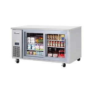 부성 에베레스트 B150CH-2RROS-E 업소용 콜드 테이블 냉장고 유리도어 미닫이방식 간냉식 1506x700x840mm