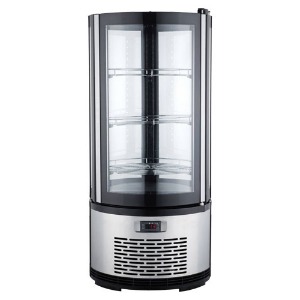 한국YOT ARC-100L 업소용 카페 원형쇼케이스 냉장고 480x480x1030mm