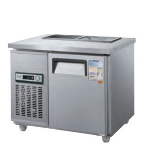 우성 CWS-090RBT 업소용 반찬 테이블 냉장고 앞작업대 찬 밧드 일반형 직냉식 아날로그 900x700x800mm