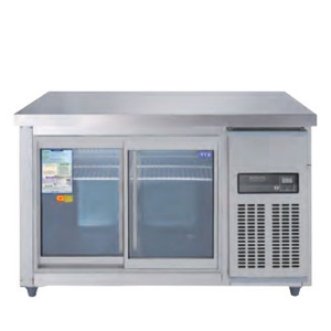 우성 CWSM-120RTG 업소용 테이블 냉장고 일반형 직냉식 디지털 유리도어 1200x700x800mm