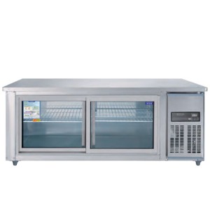 우성 CWSM-180RTG 업소용 테이블 냉장고 일반형 직냉식 디지털 유리도어 1800x700x800mm