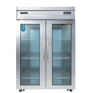 우성 CWSM-1244DR-2G 업소용 냉장고 유리도어 냉장전용 직냉식 디지털 2도어 1260x800x1900mm