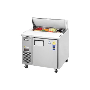부성 에베레스트 B090S-1ROOS-E 업소용 샌드위치 테이블 냉장고 기계실좌측 간냉식 906x700x1055mm