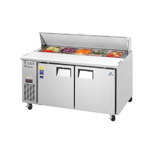 부성 에베레스트 B150S-2RROS-E 업소용 샌드위치 테이블 냉장고 기계실좌측 냉장전용 간냉식 1506x700x1055mm