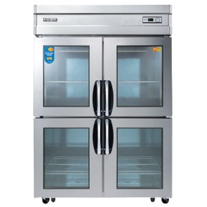 우성 CWS-1244DR-4G 업소용 냉장고 유리도어 냉장전용 직냉식 아날로그 4도어 1260x800x1900mm