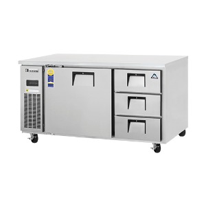 부성 에베레스트 B150CS-13RROS-E 업소용 높은 서랍식 테이블 냉장고 간냉식 1506x700x840mm