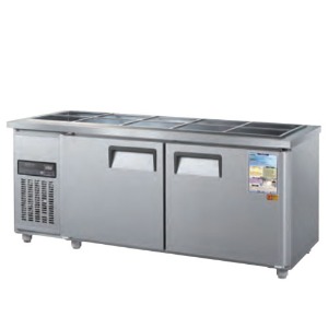 우성 CWSM-180RB 업소용 반찬 테이블 냉장고 찬 밧드 일반형 직냉식 디지털 1800x700x800mm