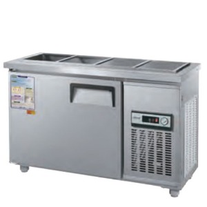우성 CWS-120RB-D5 업소용 반찬 테이블 냉장고 찬 밧드 일반형 직냉식 아날로그 1200x500x800mm