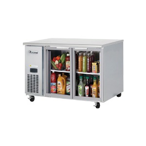 부성 에베레스트 B120CG-2RROS-E 업소용 콜드 테이블 냉장고 유리도어 여닫이방식 간냉식 1206x700x840mm