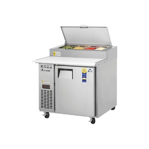부성 에베레스트 B090P-1ROOS-E 업소용 피자 테이블 냉장고 상판작업대 밧드 간냉식 906x845x1030mm
