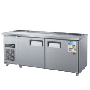 우성 CWSM-180RBT 업소용 반찬 테이블 냉장고 앞작업대 찬 밧드 일반형 직냉식 디지털 1800x700x800mm