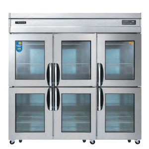 우성 CWSM-1966DR-6G 업소용 냉장고 유리도어 냉장전용 직냉식 디지털 6도어 1900x800x1900mm