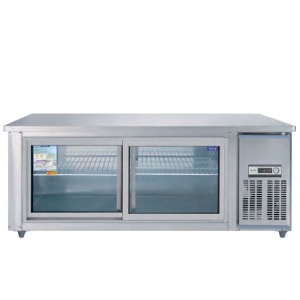 우성 CWS-180RTG 업소용 테이블 냉장고 일반형 직냉식 아날로그 유리도어 1800x700x800mm