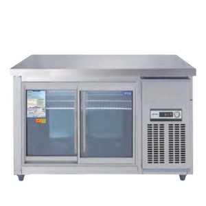 우성 CWS-120RTG 업소용 테이블 냉장고 일반형 직냉식 아날로그 유리도어 1200x700x800mm