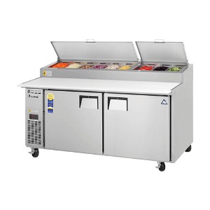 부성 에베레스트 B180P-2RROS-E 업소용 피자 테이블 냉장고 상판작업대 밧드 간냉식 1806x845x1030mm