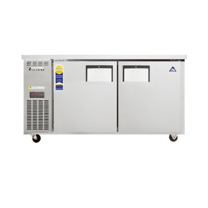 부성 에베레스트 B150B-2RROS-E 업소용 반찬 테이블 찬 밧드 냉장고 간냉식 1500x700x840mm