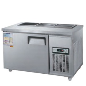 우성 CWS-120RBT 업소용 반찬 테이블 냉장고 앞작업대 찬 밧드 일반형 직냉식 아날로그 1200x700x800mm