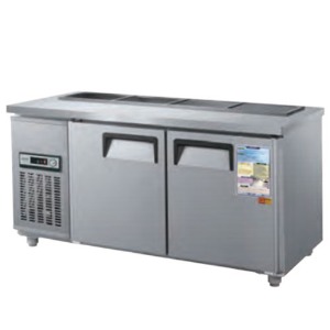 우성 CWS-150RBT 업소용 반찬 테이블 냉장고 앞작업대 찬 밧드 일반형 직냉식 아날로그 1500x700x800mm