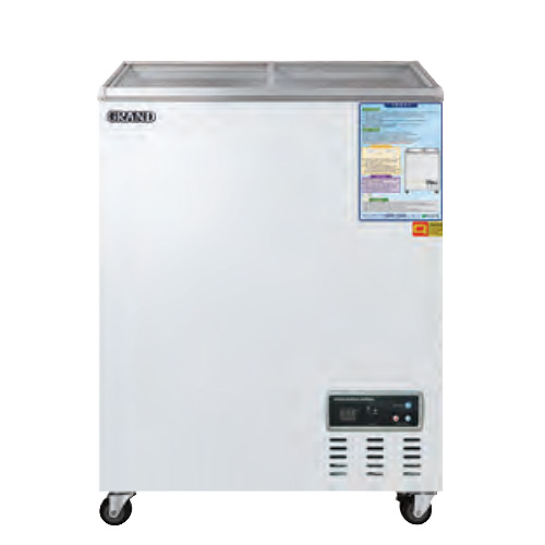 그랜드 우성 CWSM-100FAD 업소용 냉동 쇼케이스 유리 도어 냉동고 평대 아이스크림 냉동 식품 보관 95L 570x550x870mm
