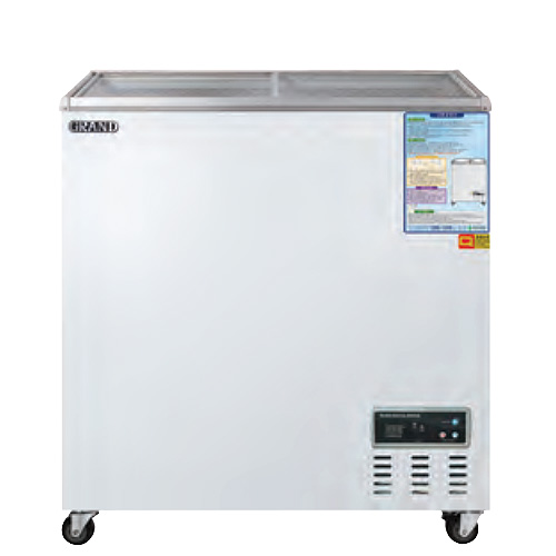 그랜드 우성 CWSM-220FAD 업소용 냉동 쇼케이스 유리 도어 냉동고 평대 아이스크림 냉동 식품 보관 220L 850x650x870mm