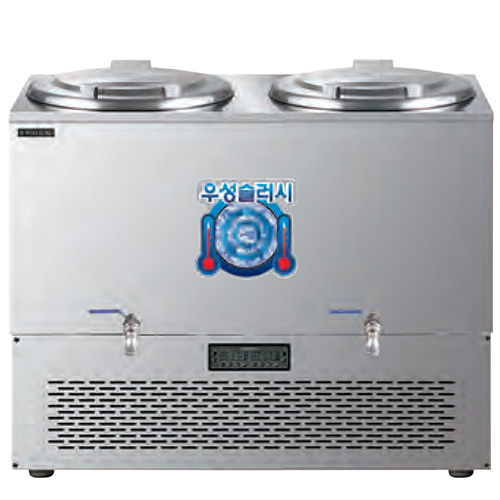우성 WSSD-2120 업소용 육수 슬러시 냉장고 냉면 동치미 살얼음 냉각기 240L 쌍통 1180x600x1035mm