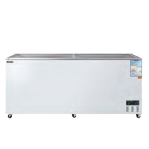 그랜드 우성 CWSM-700FAD 업소용 냉동 쇼케이스 유리 도어 냉동고 평대 아이스크림 냉동 식품 보관 675L 1800x700x870mm