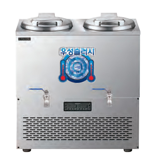 우성 WSSD-230 업소용 육수 슬러시 냉장고 냉면 동치미 살얼음 냉각기 60L 쌍통 786x406x935mm