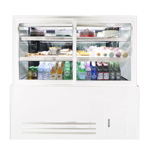 세경 제과쇼케이스 카페 케익 진열 냉장고 사각 앞문형 화이트 3단 1800x650x1200