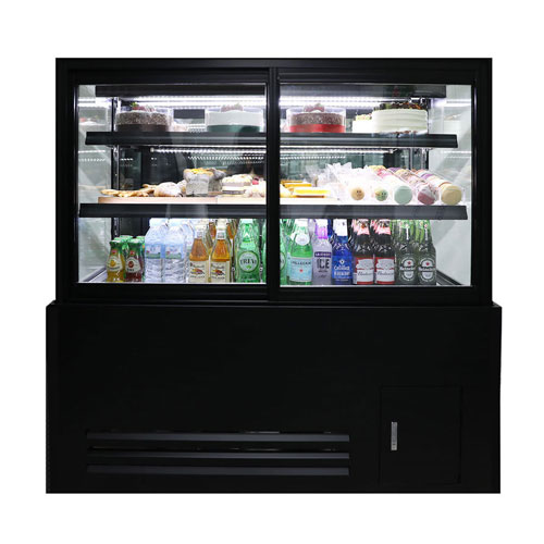 세경 제과쇼케이스 카페 케익 진열 냉장고 사각 앞문형 블랙 3단 1500x650x1200